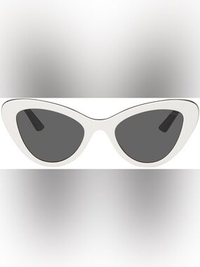 Prada White Cat-Eye Sunglasses